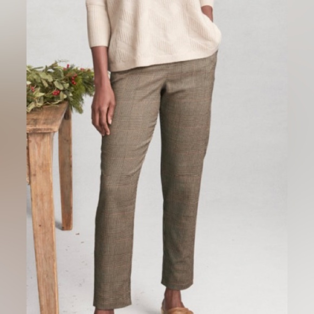 GARNET HILL - Slim Leg Plaid Trousers (size 4) New - Never Worn (no tags… - Picture 2 of 5